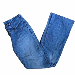 Blueasphalt Low Rise Denim Medium Wash Boot Cut Jean